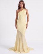 Angelina One-Shoulder Chiffon Maxi Dress