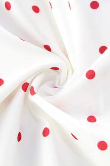 Polka Dot Bow-Detail Mini Dress
