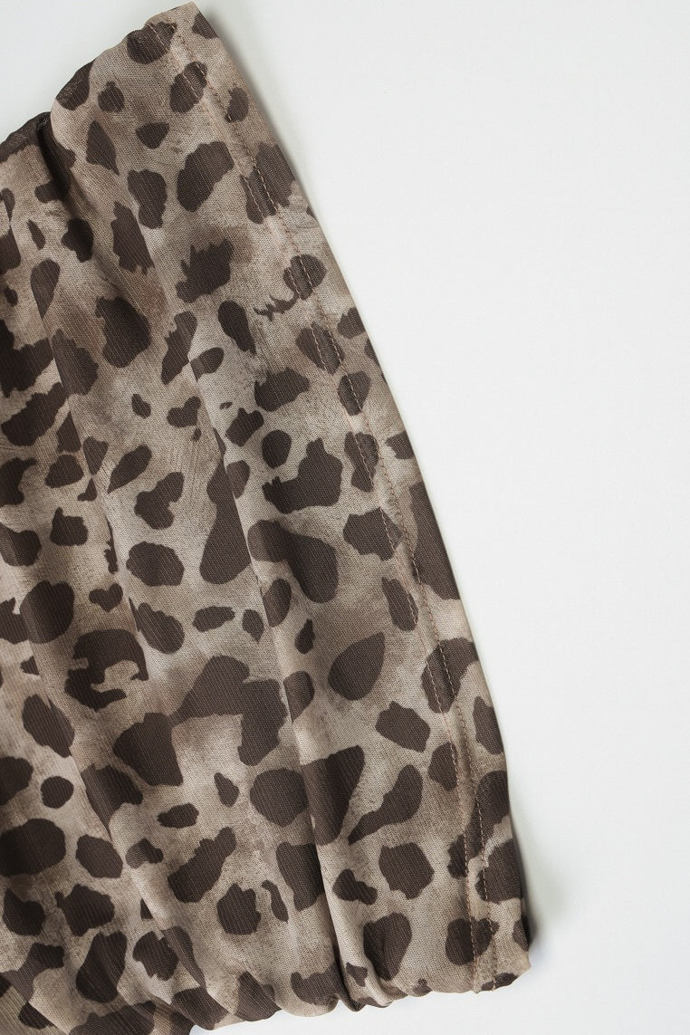 Leopard Asymmetric Halter Top