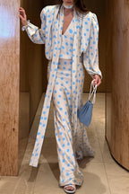 Polka Dot Sash Maxi Dress