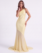 Angelina One-Shoulder Chiffon Maxi Dress