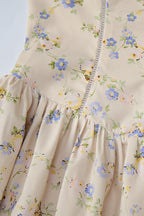 Vintage-Floral Cami Slim Maxi Dress