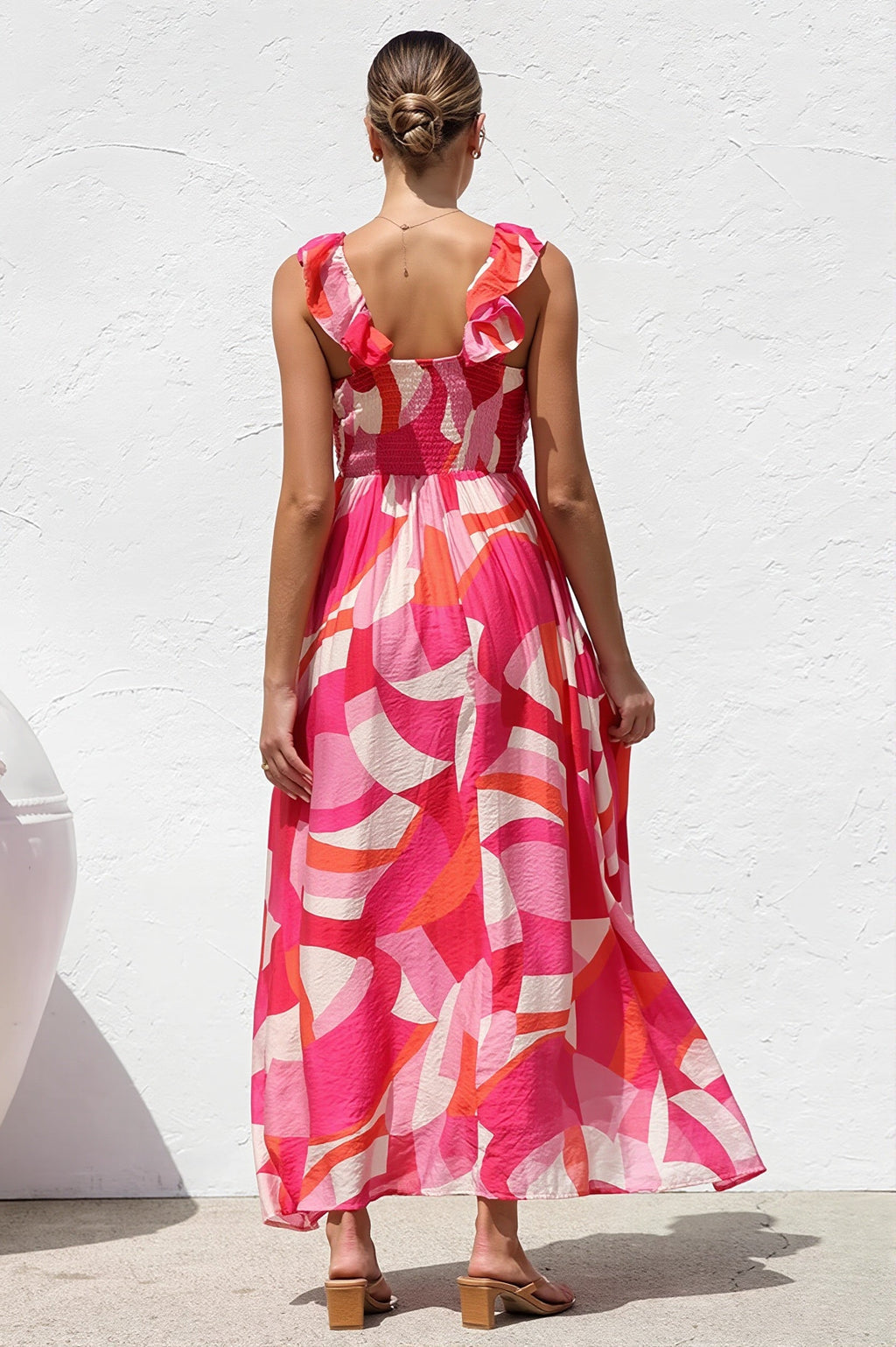 V-Neck Print Swing Cami Maxi Dress