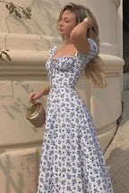 Floral Slim High-Waist Dress