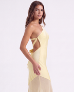 Angelina One-Shoulder Chiffon Maxi Dress