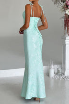 Jacquard Cami Bodycon Maxi Dress