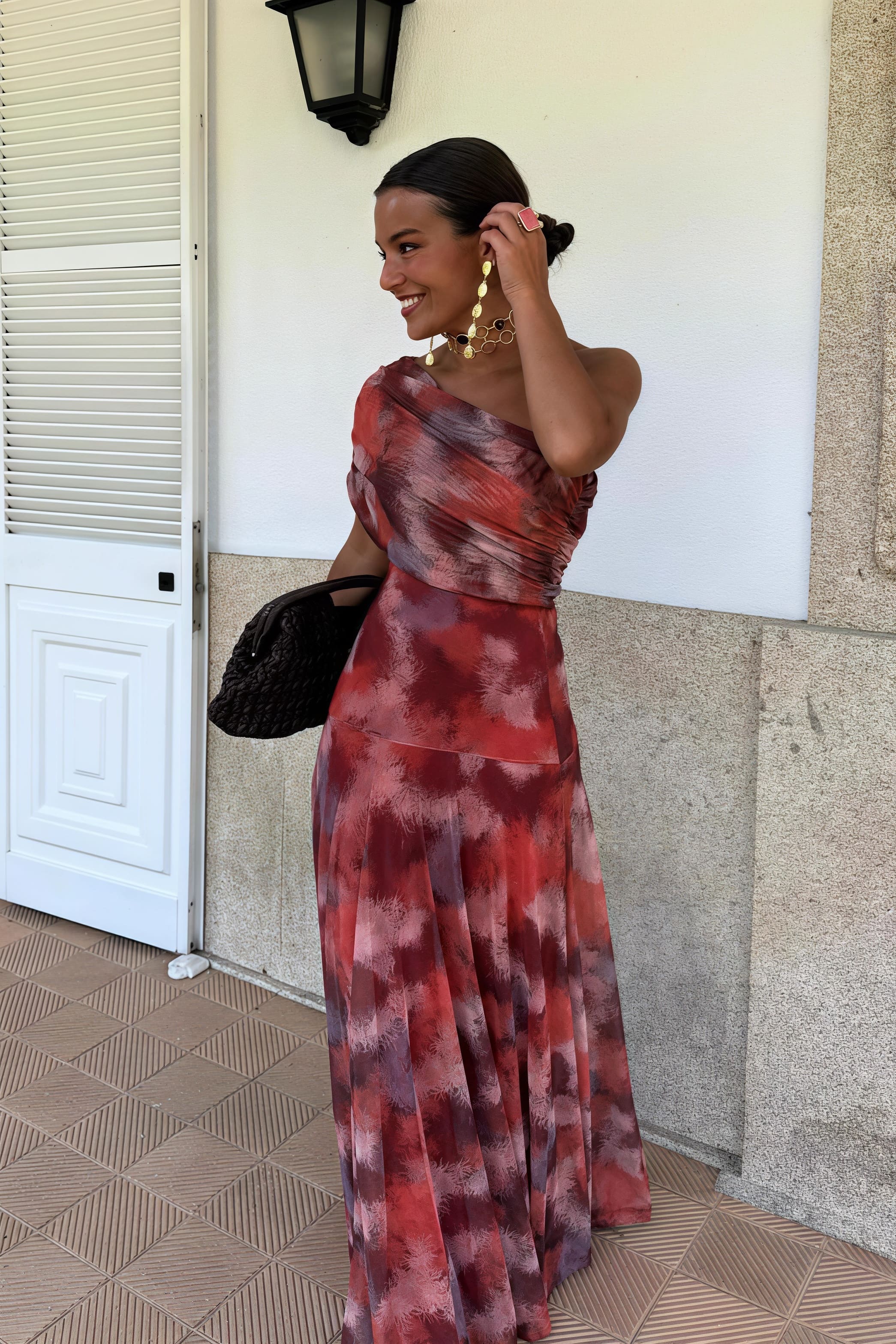 Floral Ruched A-Line Vacation Mini Dress