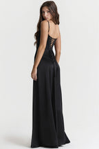 Jacquard Satin Cami Maxi Dress
