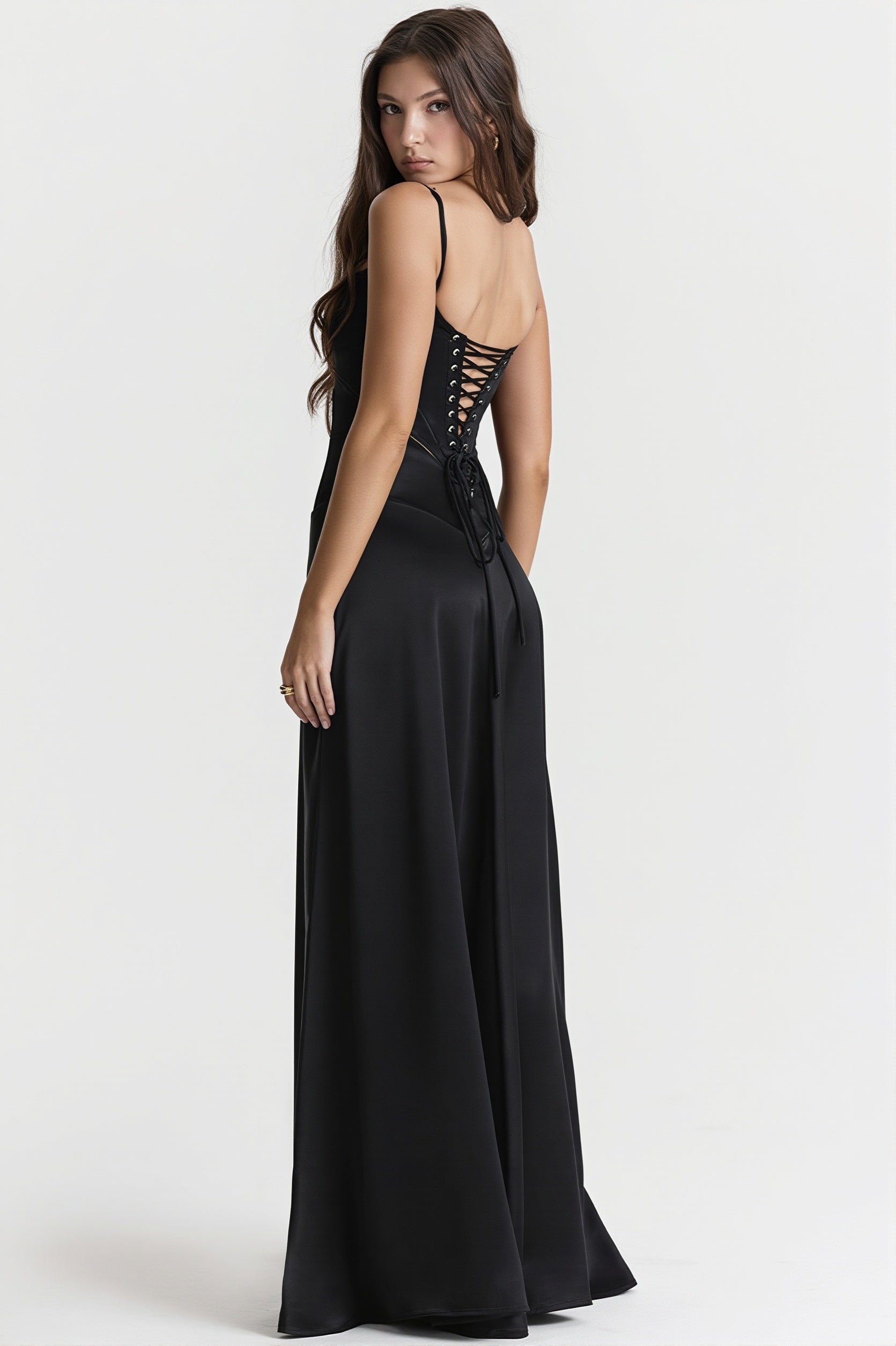 Jacquard Satin Cami Maxi Dress