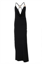 Deep-V Cami Backless Slim Maxi Dress