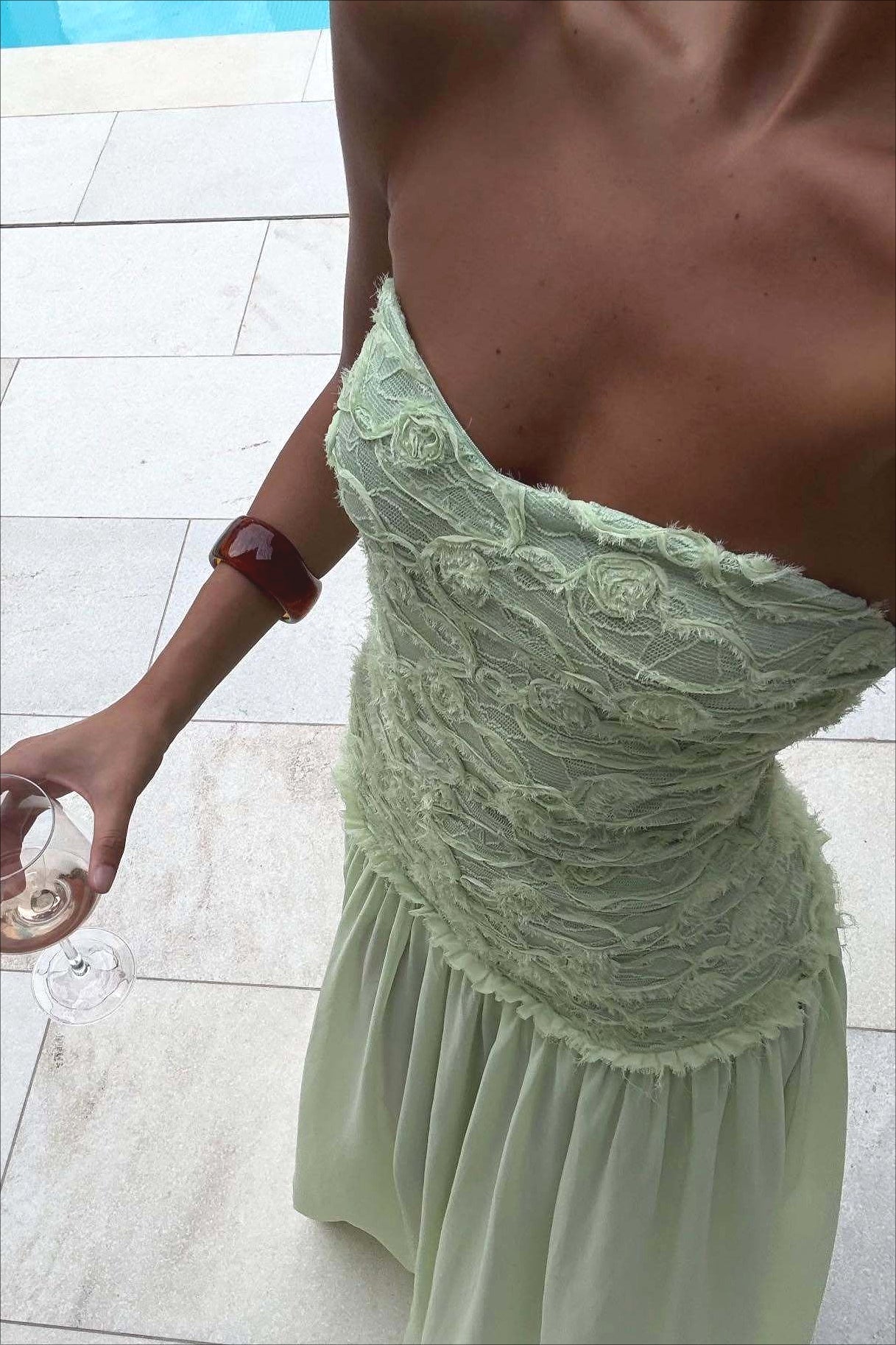 Floral Chiffon Bandeau Cami Maxi Dress