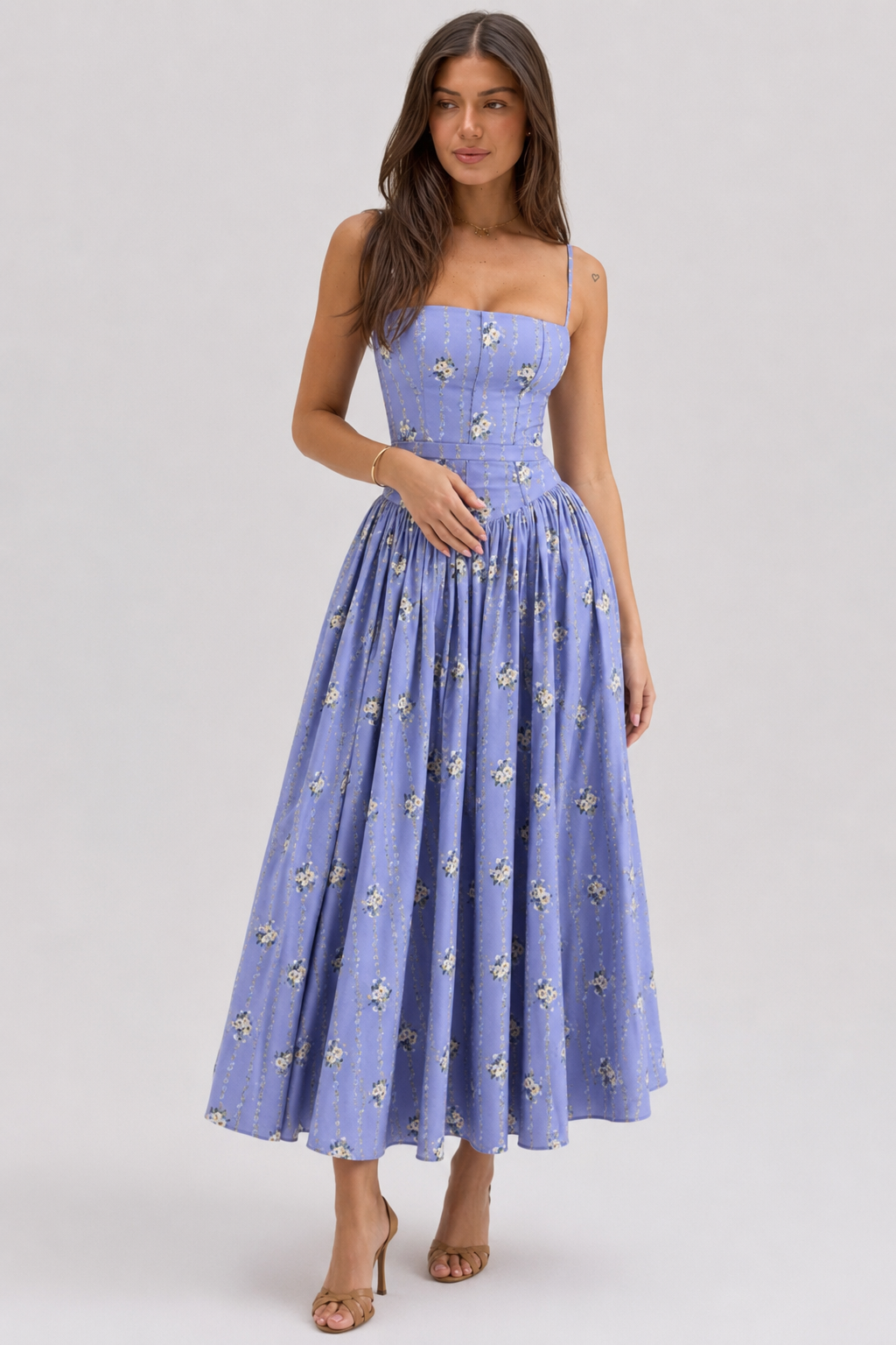 Floral Cami Slip Maxi Dress