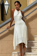 A-Line Halter Maxi Dress