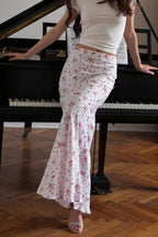 Floral Slim Mermaid Skirt
