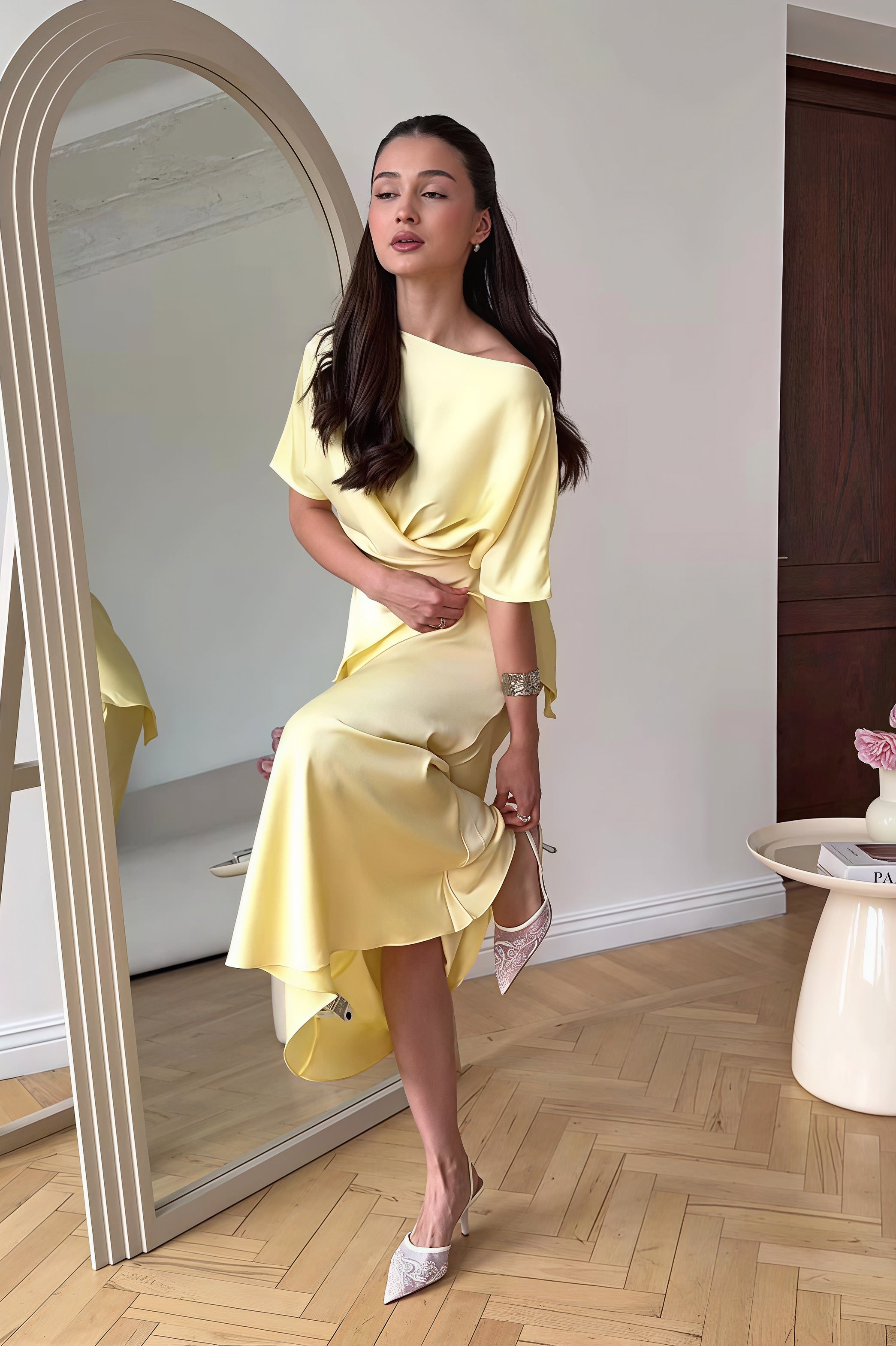 Flowy Short-Sleeve Skirt Set