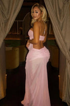 Sheer Tulle Patchwork Prom Dress