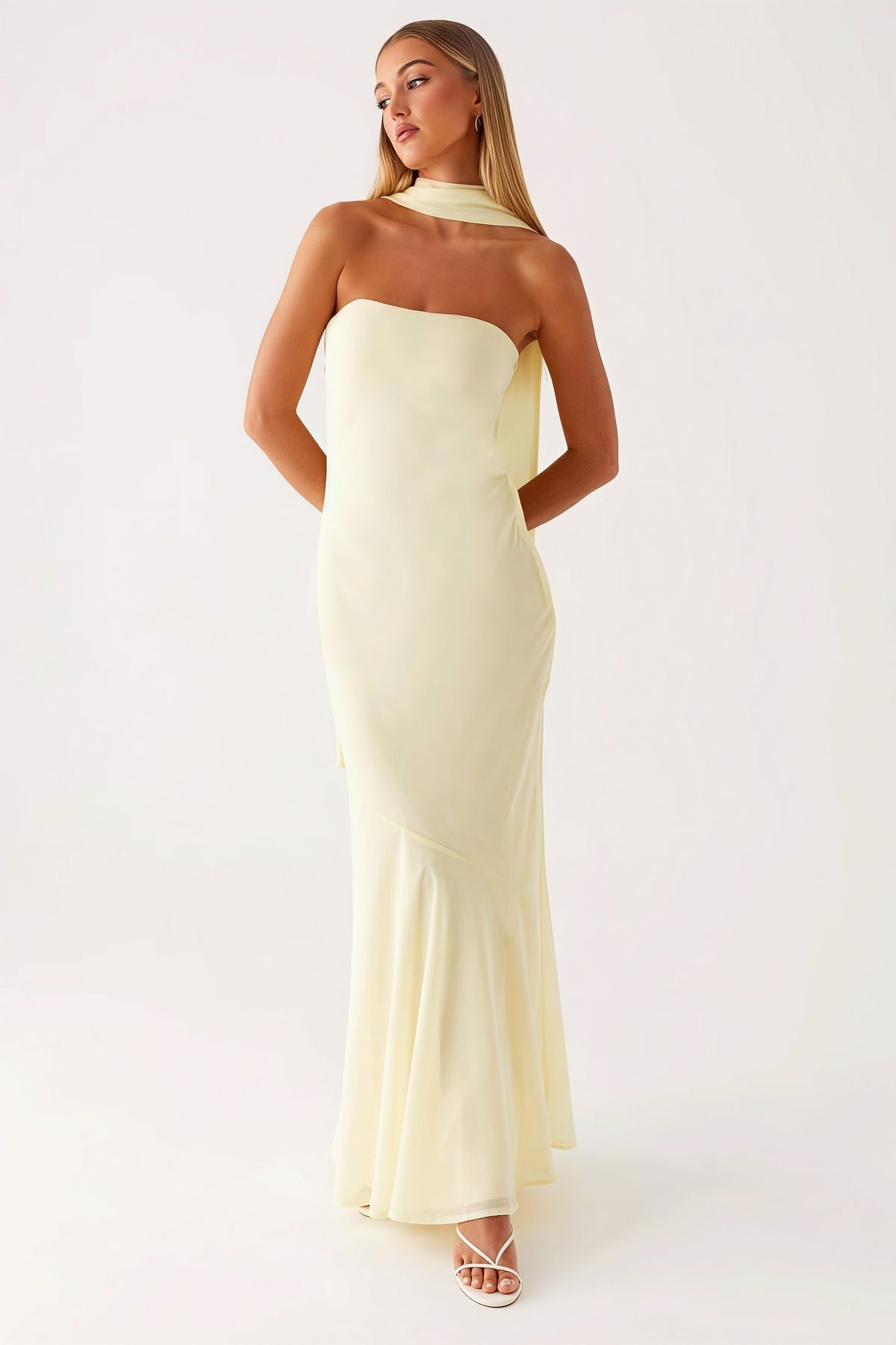 Floral Tie Fishtail Maxi Dress