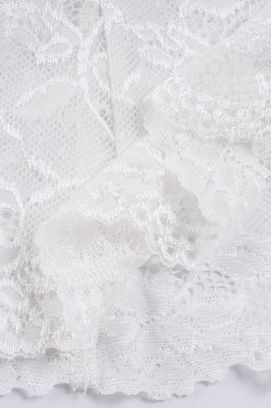 Lace-Splice Lapel Blouse