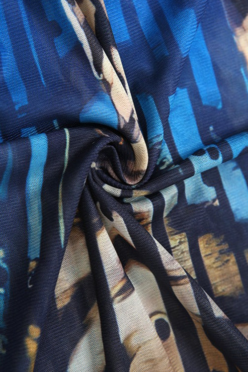 Animal-Print Buckle Cutout Maxi Dress