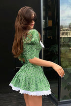 Floral Peter-Pan Collar Mini Dress