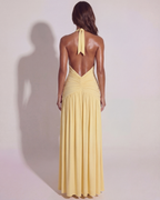 Alba Butter-Yellow Slinky Maxi Dress