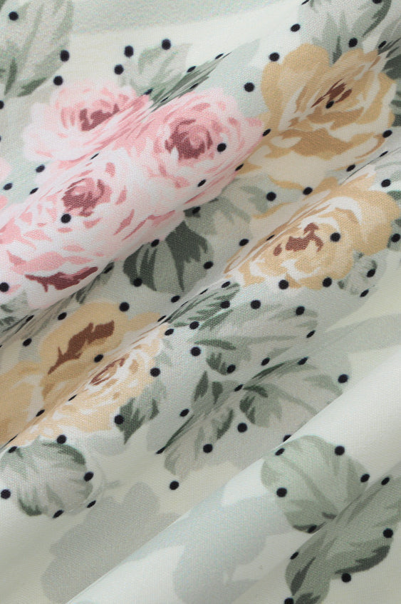 Floral Cami Slim-Waist Dress