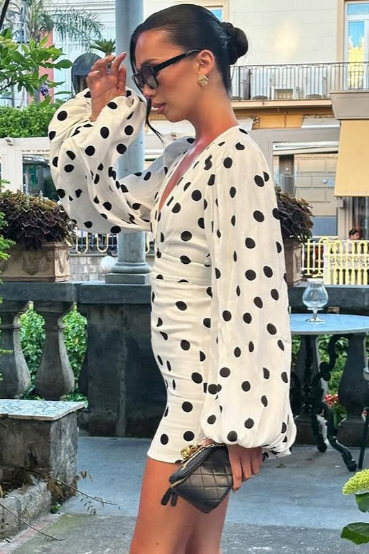 Polka Dot Vintage Bodycon Mini Dress