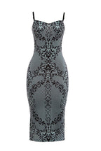 Plunge Cami Cutout-Back Print Maxi Dress