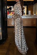 Polka Dot Sash Maxi Dress