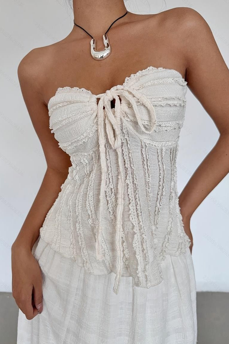 Ruffle Tube Blouse