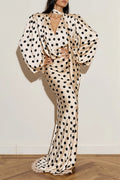 Polka Dot Sash Maxi Dress