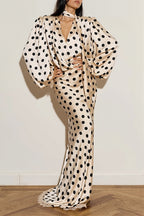 Polka Dot Sash Maxi Dress