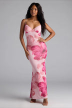 Floral Cami Bodycon Maxi Dress