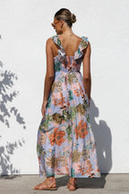 V-Neck Print Swing Cami Maxi Dress
