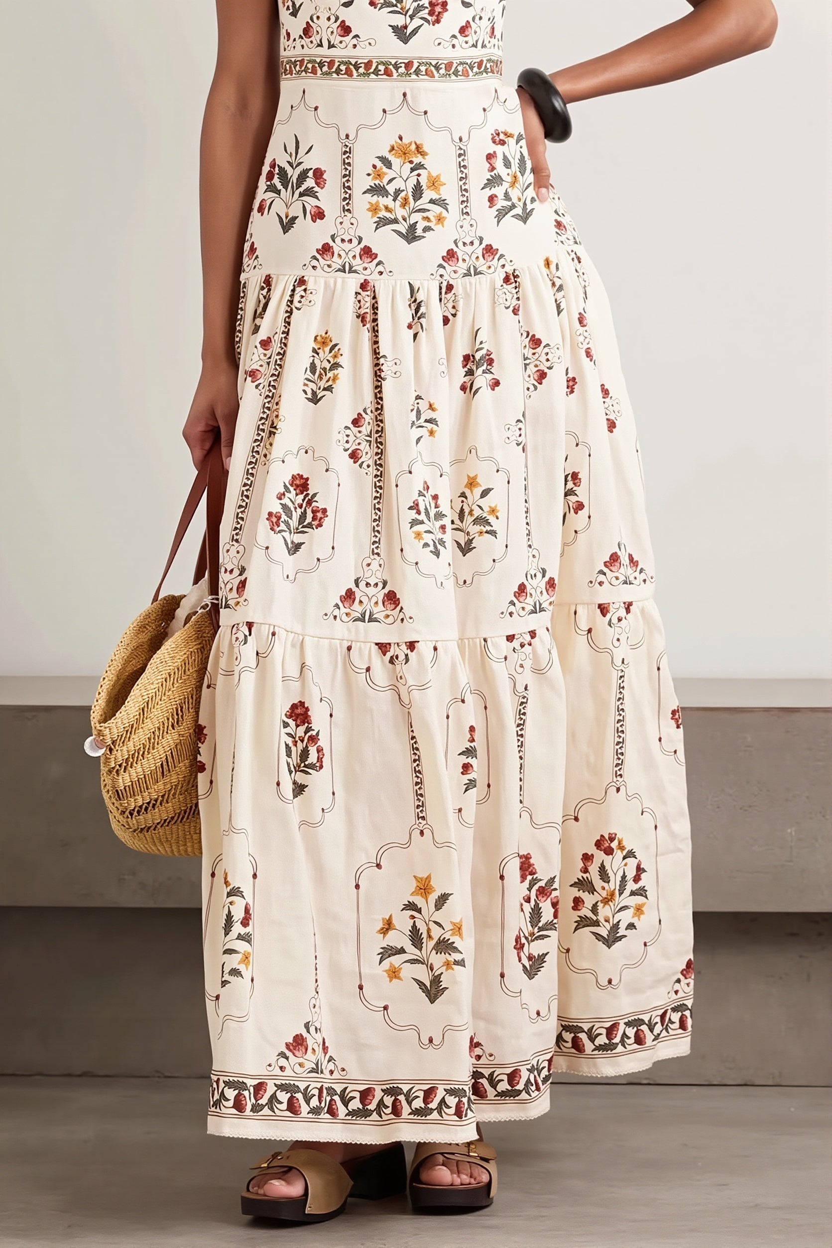 Floral Patchwork Boho Dress