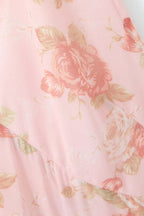 Pink Floral Halter Dress