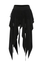 Color-Block Drape Asymmetric Skirt
