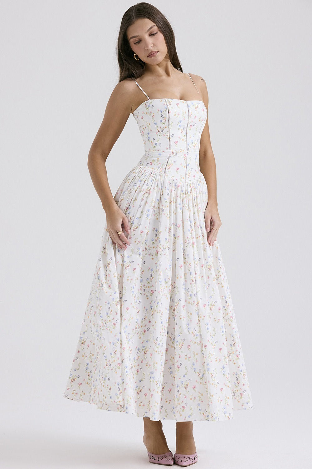 Floral Cami Bodycon Maxi Dress