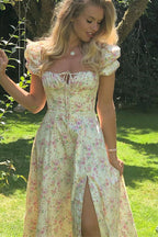 Floral Slim High-Waist Dress