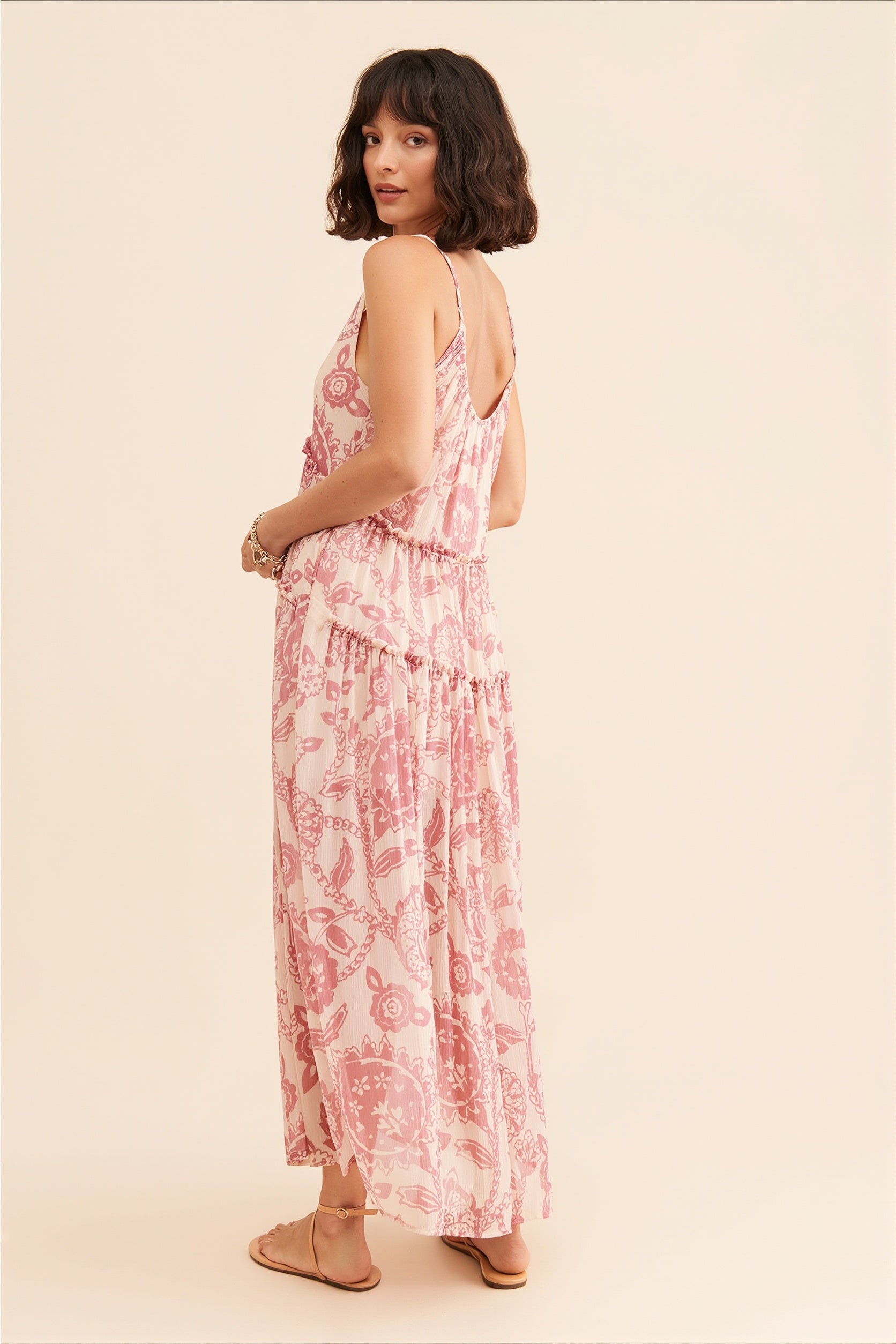 Floral Boho Sleeveless Maxi Dress