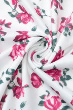 Floral Halter Open-Back Slit Dress