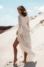 Tassel Lace-Splice Boho Dress