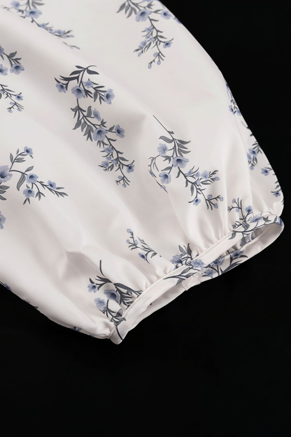Floral Puff-Sleeve Two-Piece Set