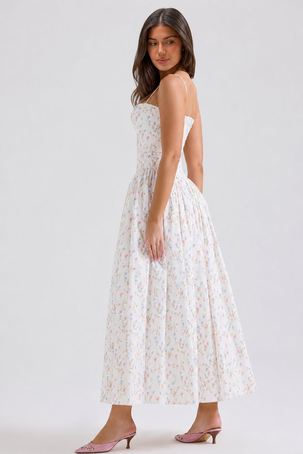 Floral Cami Bodycon Maxi Dress