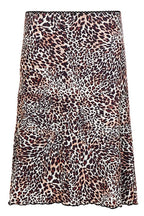 Leopard Mesh Low-Waist Midi Skirt