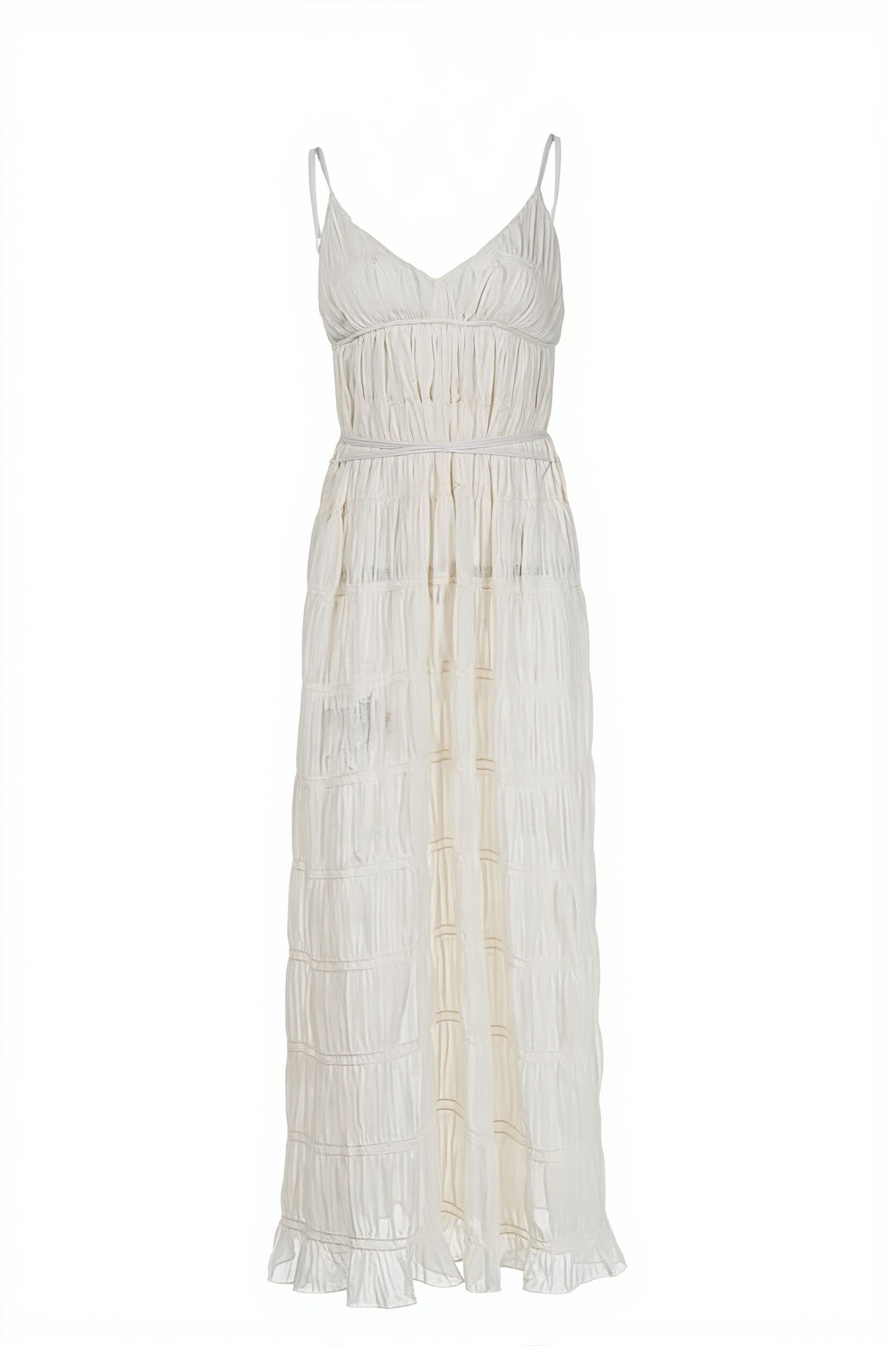 Deep-V Ribbed Cami Maxi Dress