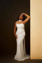 Strapless Streamer Bodycon Prom Dress
