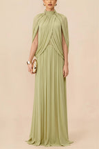 Cross-Front Ruffle Maxi Dress