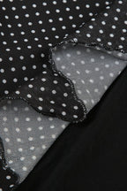 Polka Dot Mesh A-Line Midi Skirt