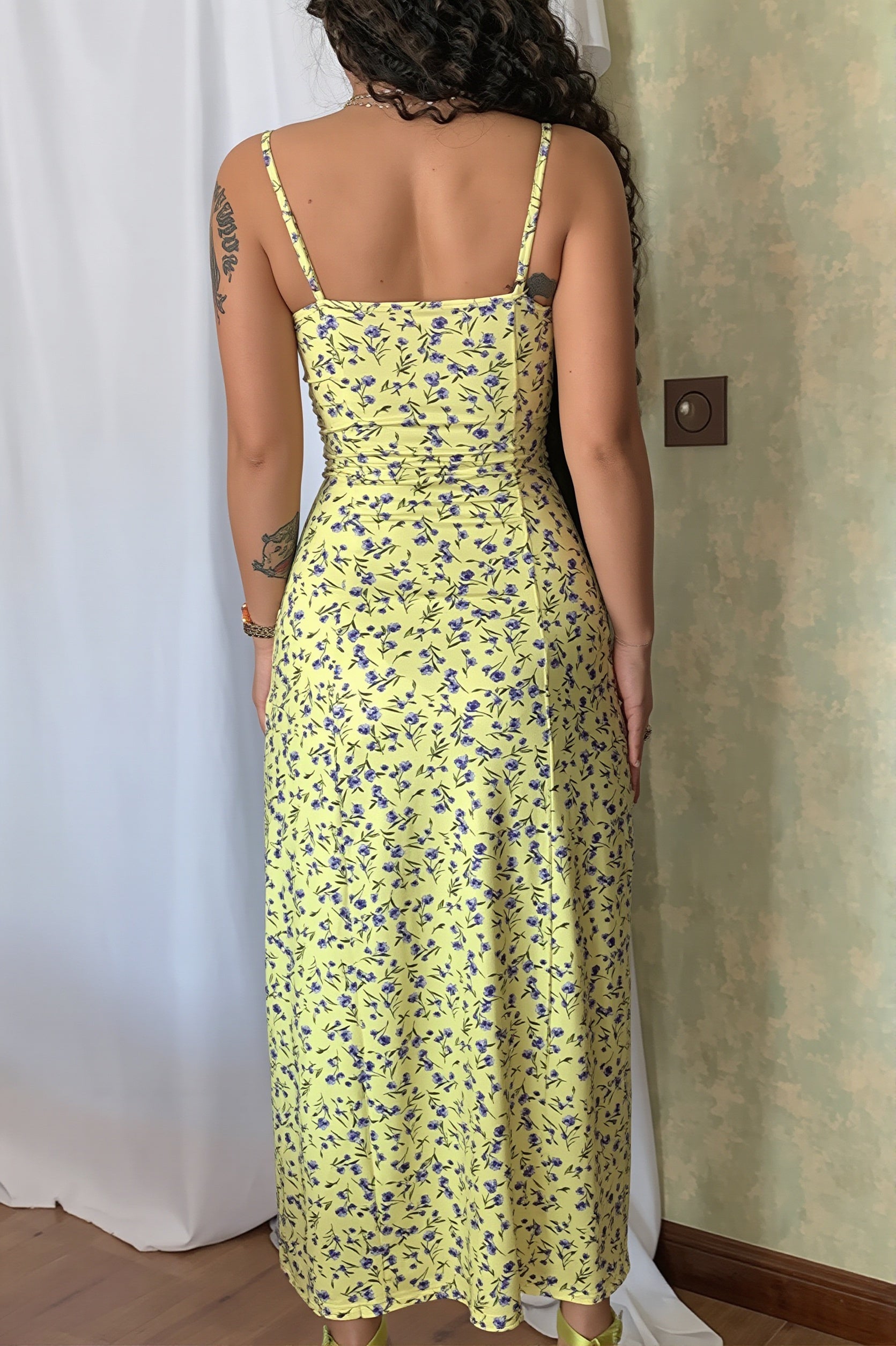 Floral Split Cami Maxi Dress